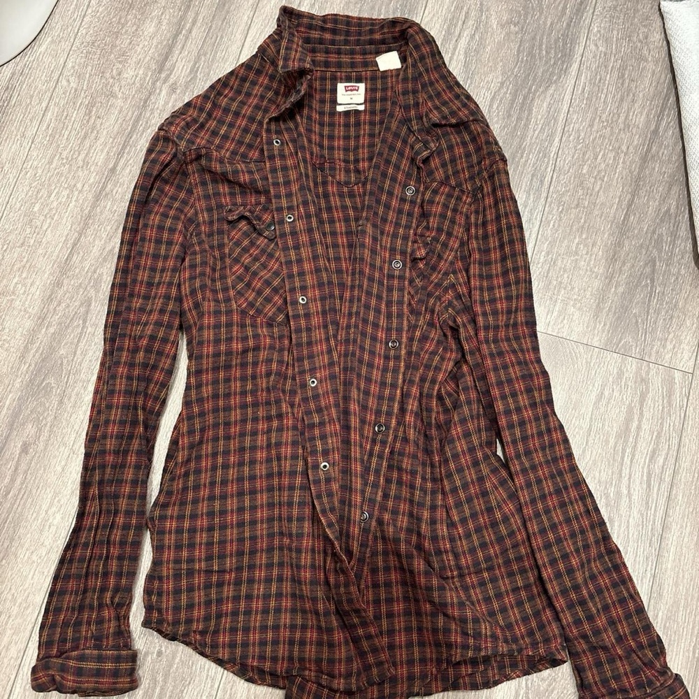 Plaid Button-Up Shirt